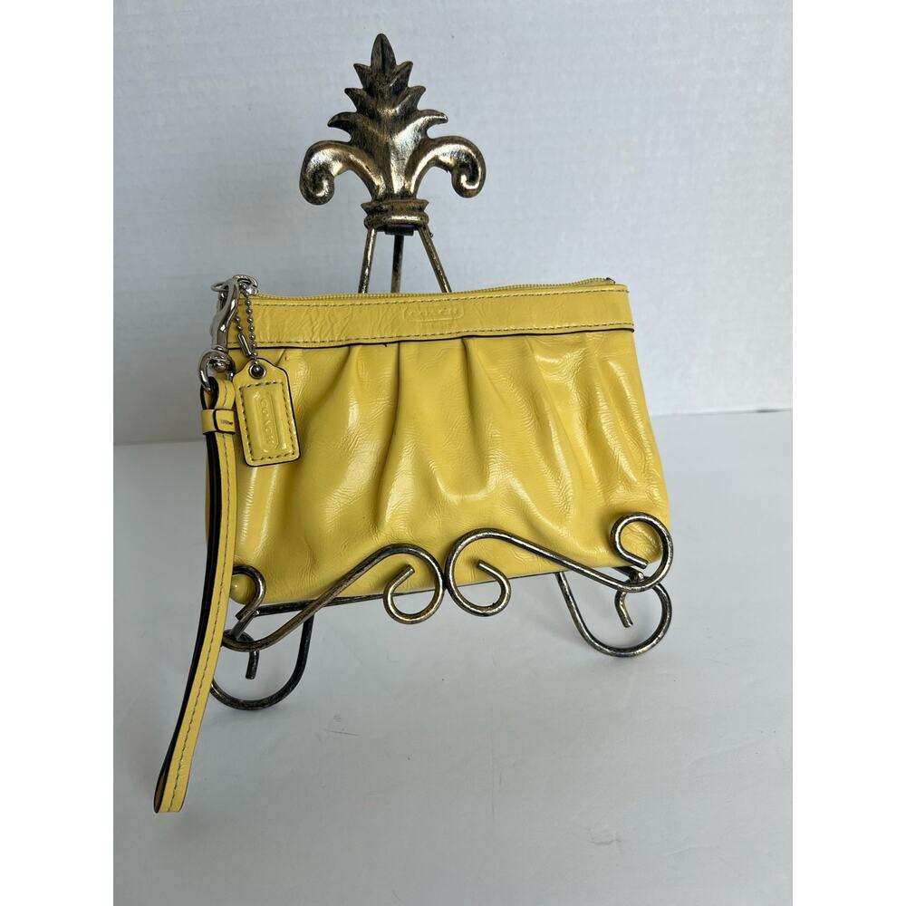 Coach Sunshine Yellow Leather‎ Wristlet Wallet